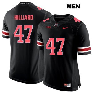 Men's NCAA Ohio State Buckeyes Justin Hilliard #47 College Stitched Authentic Nike Red Number Black Football Jersey ET20K71EQ